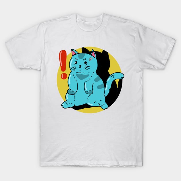 Angry Caught Cat T-Shirt by RiyanRizqi